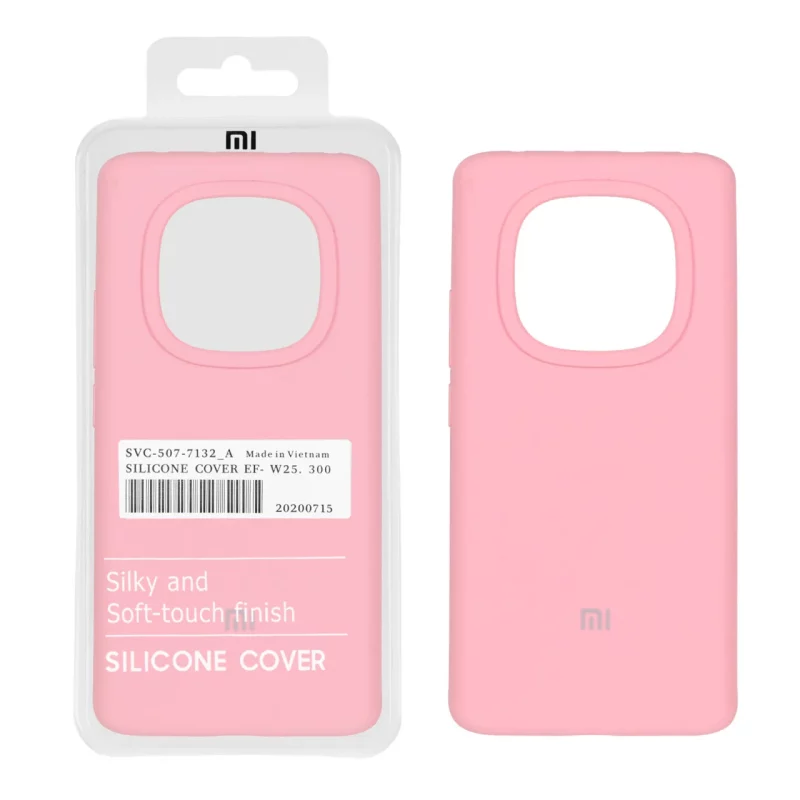قاب سیلیکونی پاک کنی اورجینال درجه یک Xiaomi Redmi Note 14 Pro 5G / Redmi Note 14 Pro Plus 5G / Poco X7 5G - صورتی (پک دار) - تصویر 2