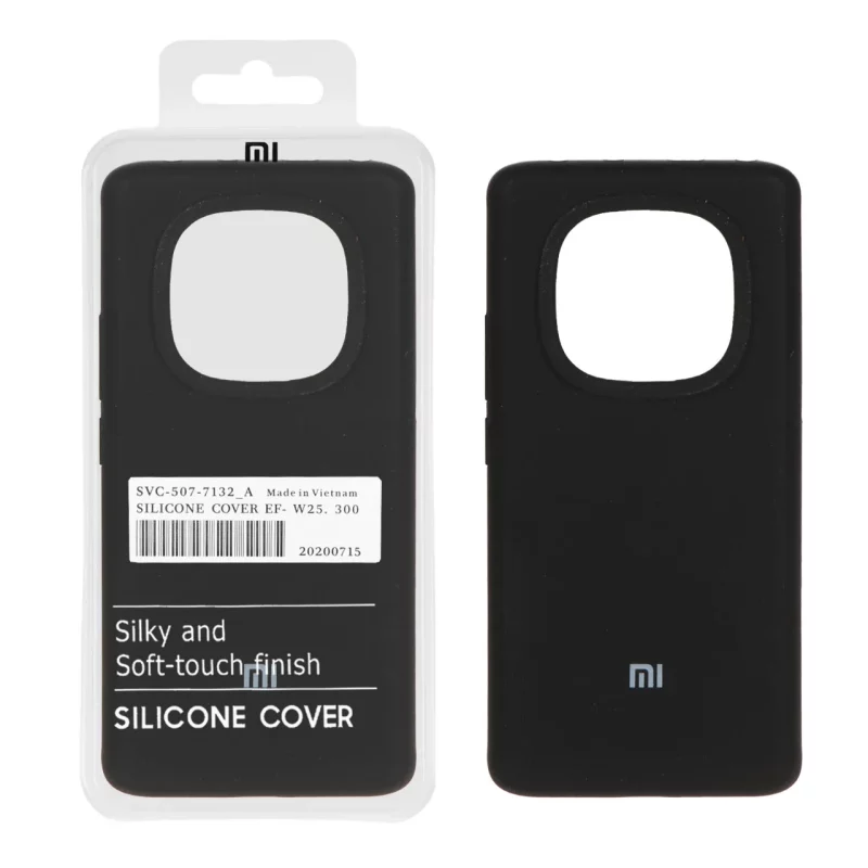 قاب سیلیکونی پاک کنی اورجینال درجه یک Xiaomi Redmi Note 14 Pro 5G / Redmi Note 14 Pro Plus 5G / Poco X7 5G - مشکی (پک دار) - تصویر 2