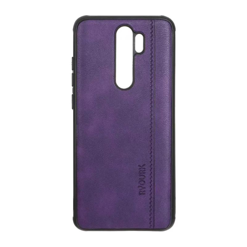 قاب طرح چرم RYOURK مدل Xiaomi Redmi Note 8 Pro - بنفش - تصویر 2
