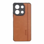 قاب طرح چرم RYOURK مدل Xiaomi Redmi Note 13 4G - عسلی