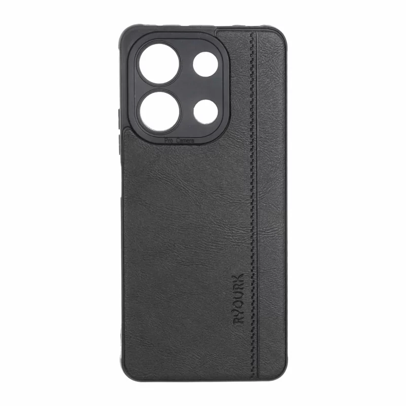 قاب طرح چرم RYOURK مدل Xiaomi Redmi Note 13 4G - مشکی - تصویر 2