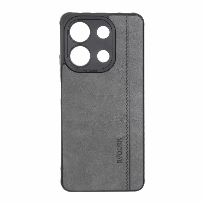 قاب طرح چرم RYOURK مدل Xiaomi Redmi Note 13 4G - خاکستری - تصویر 2