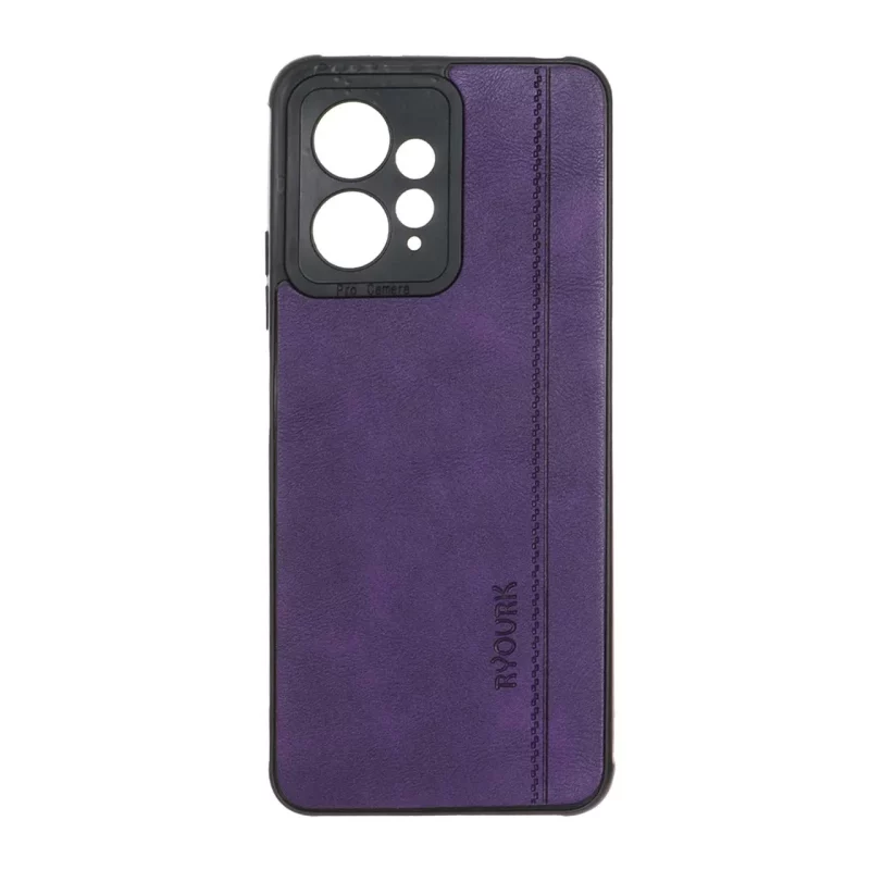 قاب طرح چرم RYOURK مدل Xiaomi Redmi Note 12 4G - بنفش - تصویر 2