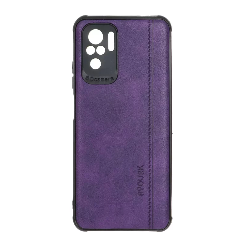 قاب طرح چرم RYOURK مدل Xiaomi Redmi Note 10 4G / Redmi Note 10S / Poco M5S - بنفش - تصویر 2