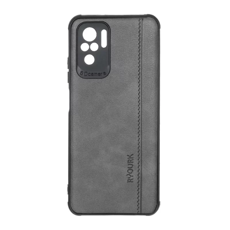 قاب طرح چرم RYOURK مدل Xiaomi Redmi Note 10 4G / Redmi Note 10S / Poco M5S - خاکستری - تصویر 2