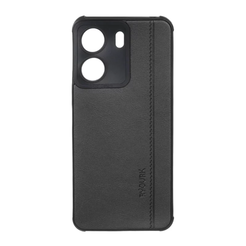 قاب طرح چرم RYOURK مدل Xiaomi Redmi 13C / Poco C65 - مشکی - تصویر 2