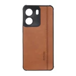 قاب طرح چرم RYOURK مدل Xiaomi Redmi 13C / Poco C65 - عسلی