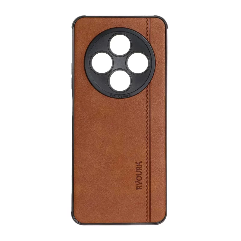 قاب طرح چرم RYOURK مدل Xiaomi Redmi 14C / Redmi A4 / Poco C75 - عسلی - تصویر 2