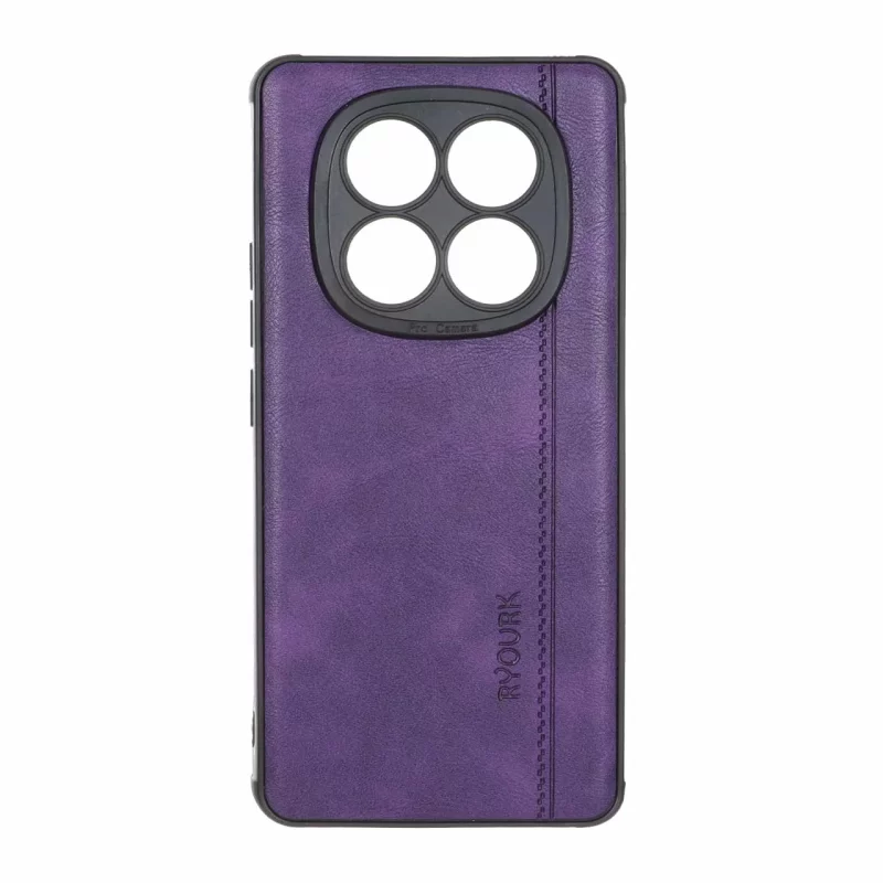 قاب طرح چرم RYOURK مدل Xiaomi Redmi Note 14 Pro 4G - بنفش - تصویر 2