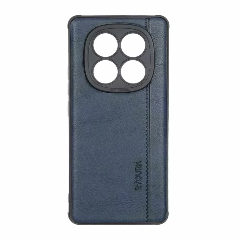 قاب طرح چرم RYOURK مدل Xiaomi Redmi Note 14 Pro 4G - سرمه ای - تصویر 2