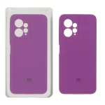 قاب سیلیکونی پاک کنی محافظ لنزدار اورجینال Xiaomi Redmi Note 12 4G - ارغوانی (پک دار)