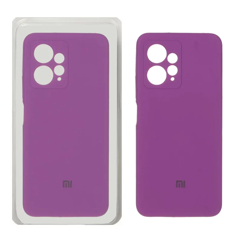 قاب سیلیکونی پاک کنی محافظ لنزدار اورجینال Xiaomi Redmi Note 12 4G - ارغوانی (پک دار) - تصویر 2