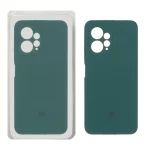 قاب سیلیکونی پاک کنی محافظ لنزدار اورجینال Xiaomi Redmi Note 12 4G - سبز تیره (پک دار)