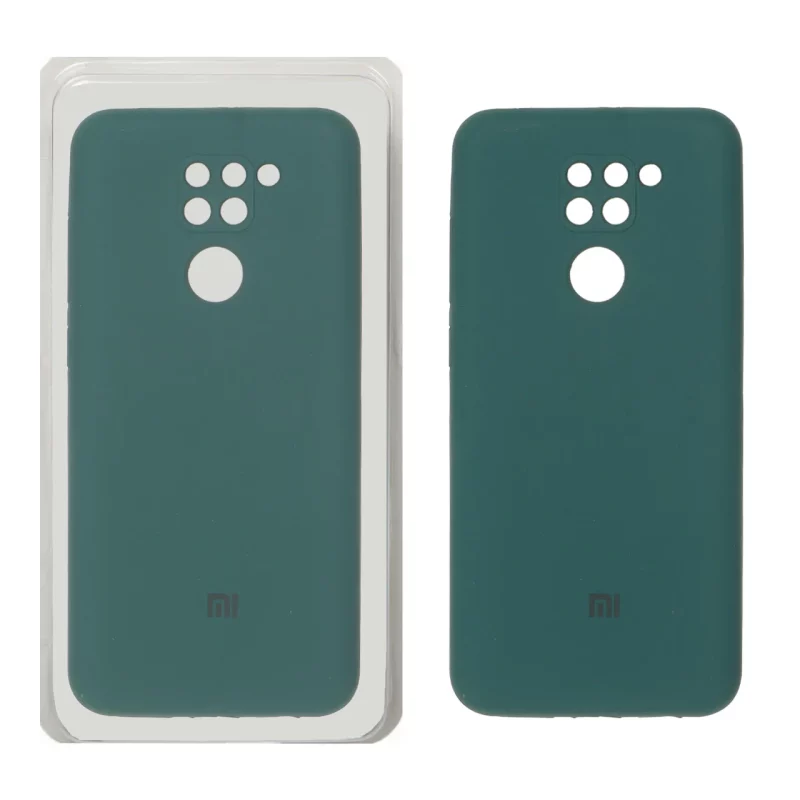 قاب سیلیکونی پاک کنی محافظ لنزدار اورجینال Xiaomi Redmi Note 9 / Redmi 10X 5G / Redmi 10X Pro 5G - سبز تیره (پک دار) - تصویر 2