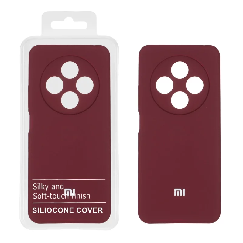 قاب سیلیکونی پاک کنی اورجینال درجه یک Xiaomi Redmi 14C / Redmi A4 / Poco C75 - زرشکی (پک دار) - NTC - تصویر 2
