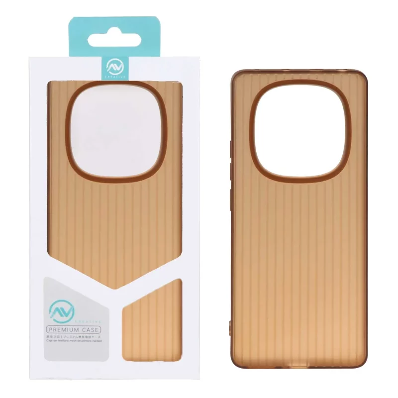 قاب Line Case ژله ای Xiaomi Redmi Note 14 Pro 4G - قهوه ای (پک دار) - تصویر 2