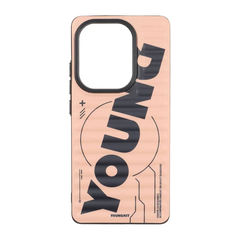 قاب Youngkit مورب Xiaomi Redmi Note 14S / Note 13 Pro 4G / Poco M6 Pro 4G - کرم نارنجی - تصویر 2