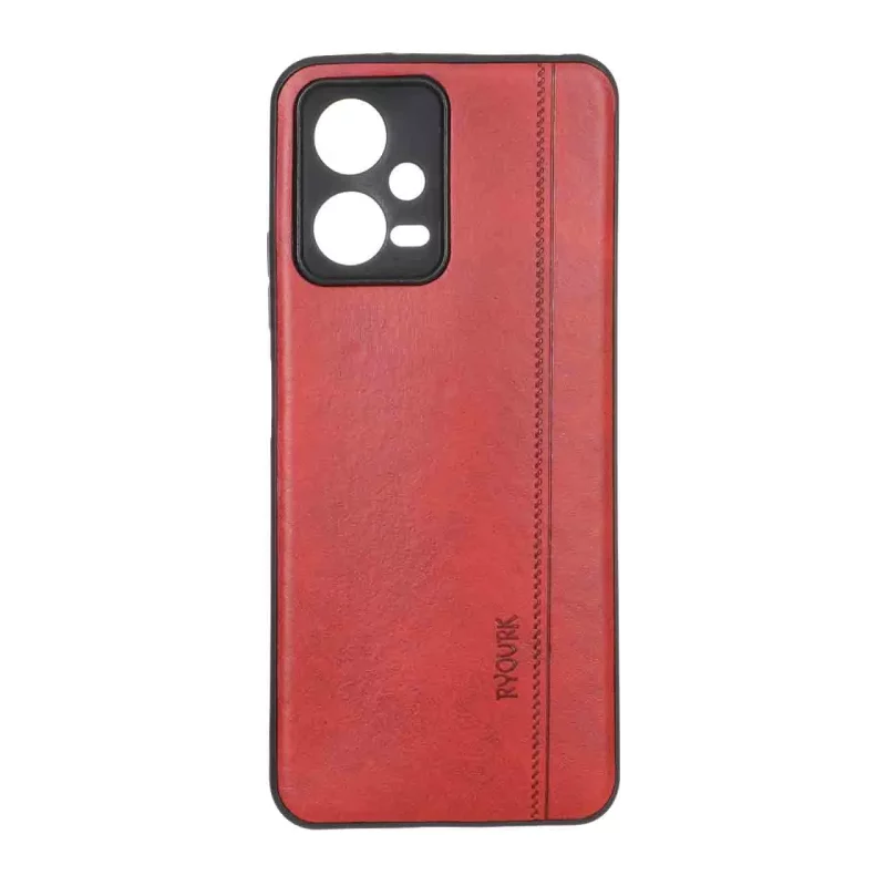 قاب طرح چرم RYOURK مدل Xiaomi Redmi Note 12 5G / Poco X5 5G - قرمز - تصویر 2