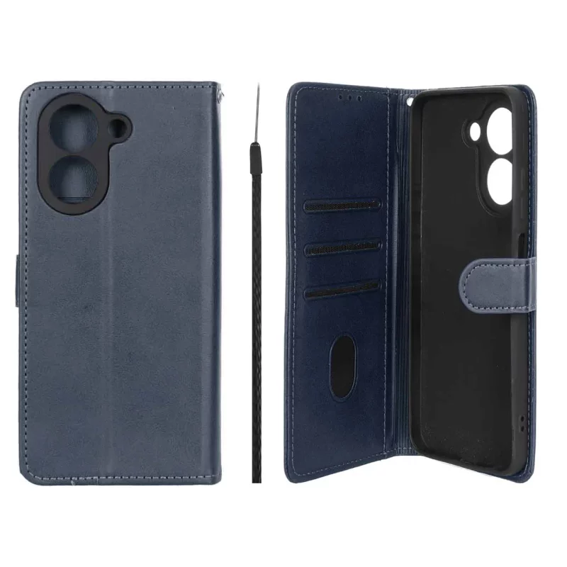 کیف موبایل مگنتی Crystal داخل مخمل Xiaomi Redmi A5 / Poco C71 - سرمه ای - تصویر 2