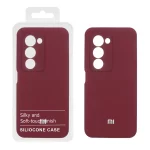 قاب سیلیکونی پاک کنی اورجینال درجه یک Xiaomi Redmi 15 4G - زرشکی (پک دار)