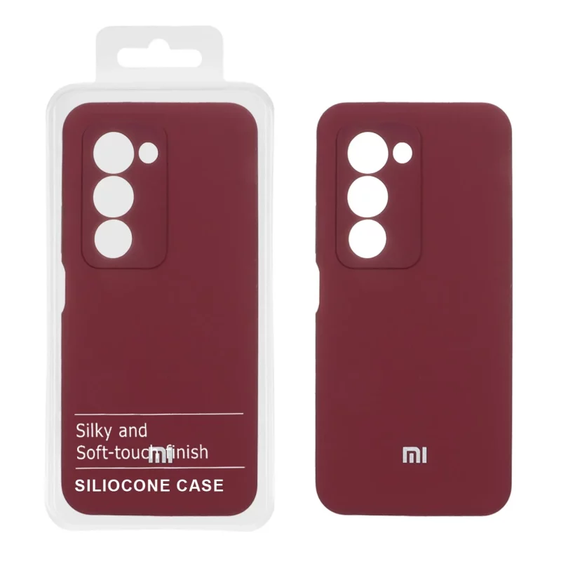 قاب سیلیکونی پاک کنی اورجینال درجه یک Xiaomi Redmi 15 4G - زرشکی (پک دار) - تصویر 2
