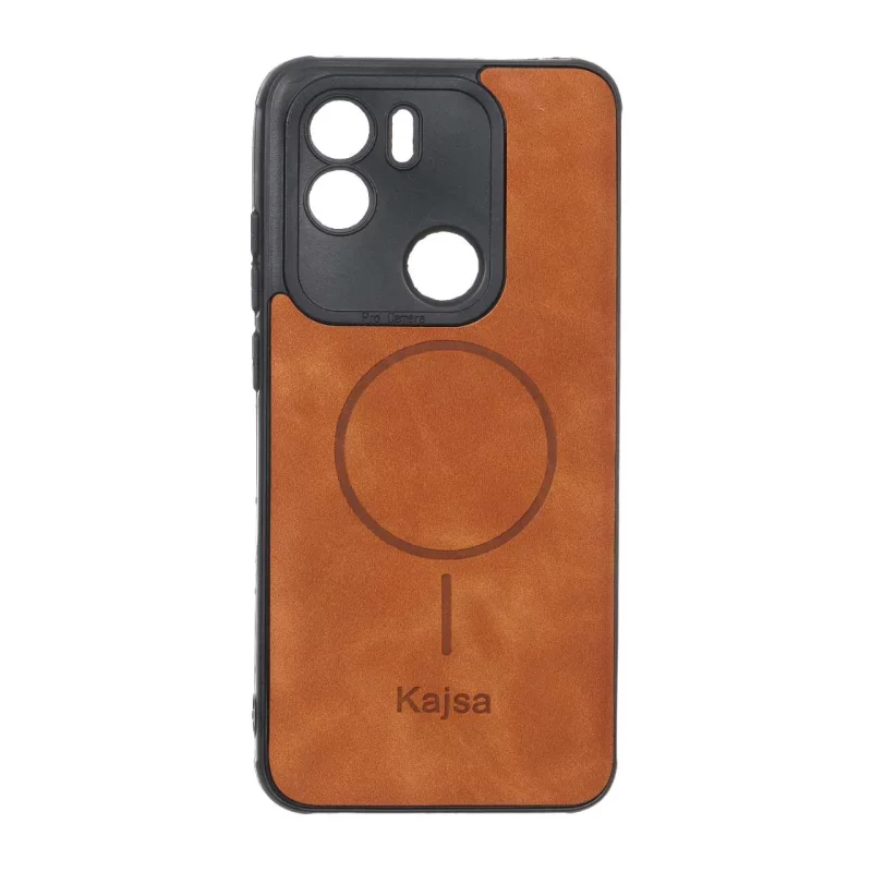 قاب جیر Kajsa طرح مگ سیف MNC مدل Xiaomi Redmi A1 Plus / Redmi A2 Plus - قهوه ای روشن - تصویر 2