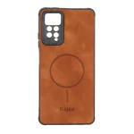 قاب جیر Kajsa طرح مگ سیف MNC مدل Xiaomi Redmi Note 12 Pro 4G / Redmi Note 11 Pro - قهوه ای روشن
