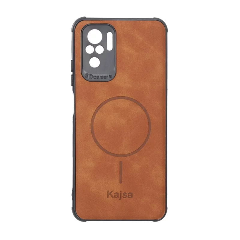 قاب جیر Kajsa طرح مگ سیف MNC مدل Xiaomi Redmi Note 10 4G / Redmi Note 10S / Poco M5S - قهوه ای روشن - تصویر 2