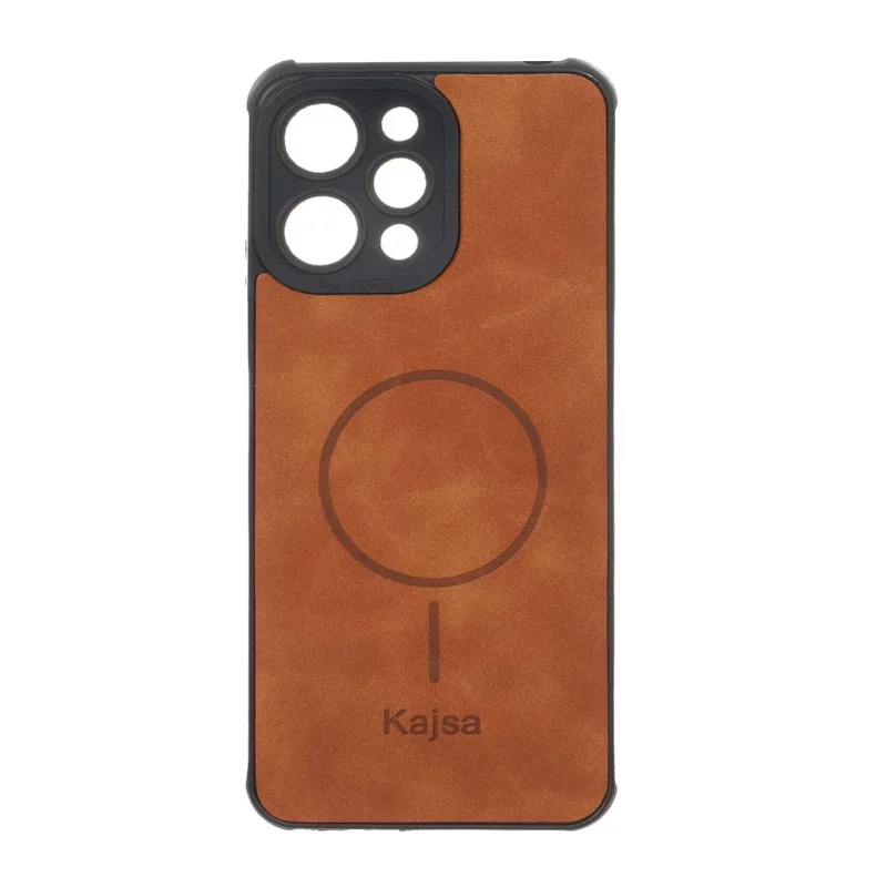 قاب جیر Kajsa طرح مگ سیف MNC مدل Xiaomi Redmi 12 / Poco M6 Pro 5G - قهوه ای روشن - تصویر 2