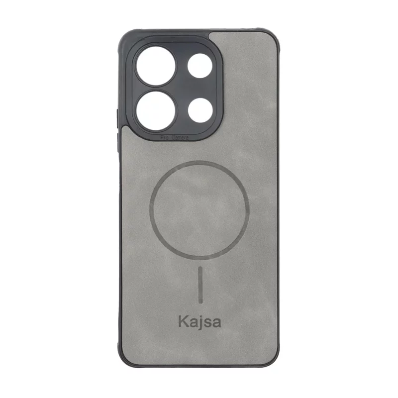 قاب جیر Kajsa طرح مگ سیف MNC مدل Xiaomi Redmi Note 13 4G - طوسی - تصویر 2