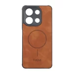 قاب جیر Kajsa طرح مگ سیف MNC مدل Xiaomi Redmi Note 13 4G - قهوه ای روشن