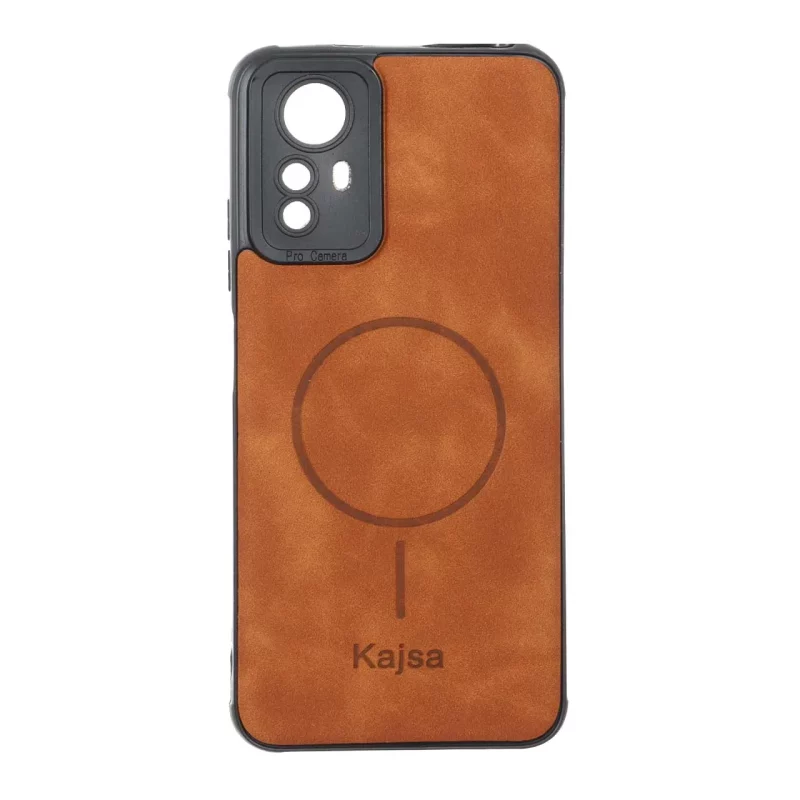 قاب جیر Kajsa طرح مگ سیف MNC مدل Xiaomi Redmi Note 12S - قهوه ای روشن - تصویر 2