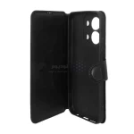 کیف موبایل چرمی مگنتی محافظ لنزدار Xiaomi Redmi 15C / Poco C85 - مشکی - تصویر 3