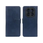 کیف چرمی موبایل مگنتی محافظ لنزدار Xiaomi Redmi Note 14 Pro 4G - سرمه ای
