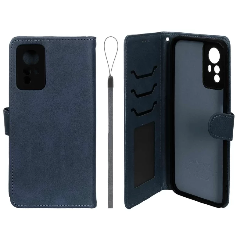 کیف موبایل مگنتی درجه یک داخل خز MNC Plus مدل Xiaomi Redmi Note 12S - سرمه ای - تصویر 2