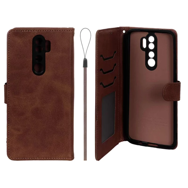 کیف موبایل مگنتی درجه یک داخل خز MNC Plus مدل Xiaomi Redmi Note 8 Pro - قهوه ای - تصویر 2