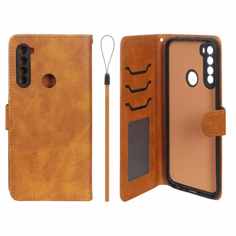کیف موبایل مگنتی درجه یک داخل خز MNC Plus مدل Xiaomi Redmi Note 8 - عسلی - تصویر 2