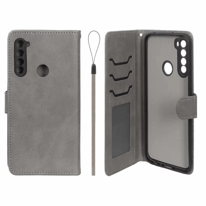 کیف موبایل مگنتی درجه یک داخل خز MNC Plus مدل Xiaomi Redmi Note 8 - خاکستری - تصویر 2