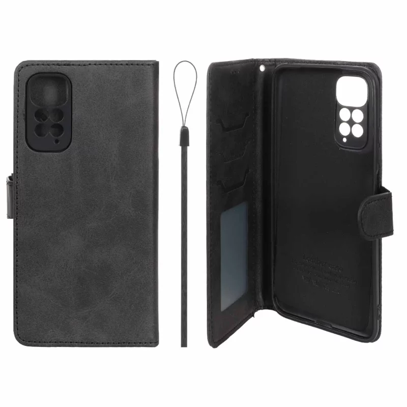 کیف موبایل مگنتی درجه یک داخل خز MNC Plus مدل Xiaomi Redmi Note 11 4G / Redmi Note 11S - مشکی - تصویر 2