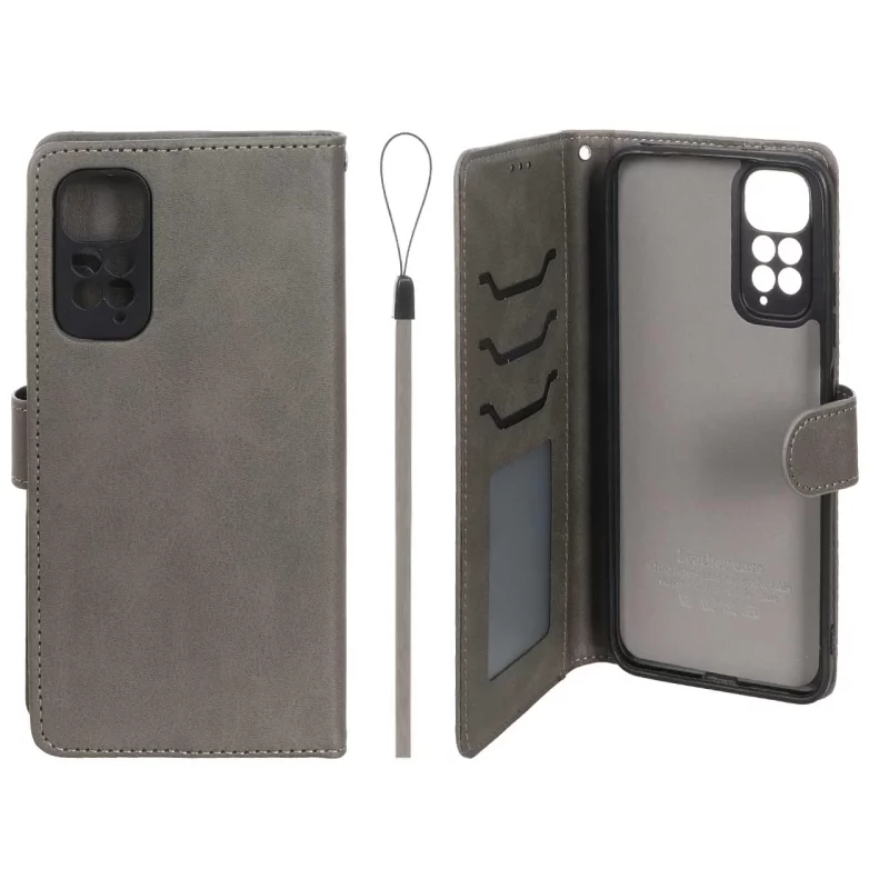 کیف موبایل مگنتی درجه یک داخل خز MNC Plus مدل Xiaomi Redmi Note 11 4G / Redmi Note 11S - خاکستری - تصویر 2