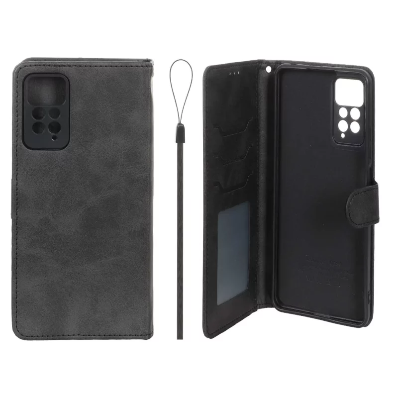 کیف موبایل مگنتی درجه یک داخل خز MNC Plus مدل Xiaomi Redmi Note 12 Pro 4G / Redmi Note 11 Pro - مشکی - تصویر 2