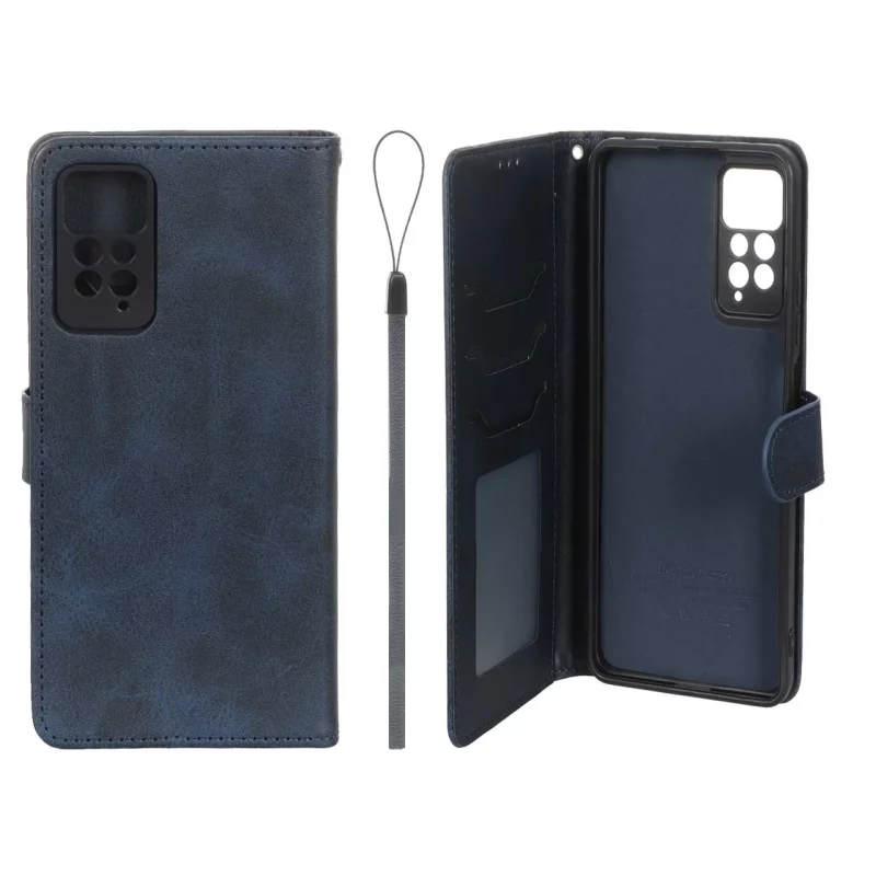 کیف موبایل مگنتی درجه یک داخل خز MNC Plus مدل Xiaomi Redmi Note 12 Pro 4G / Redmi Note 11 Pro - سرمه ای - تصویر 2