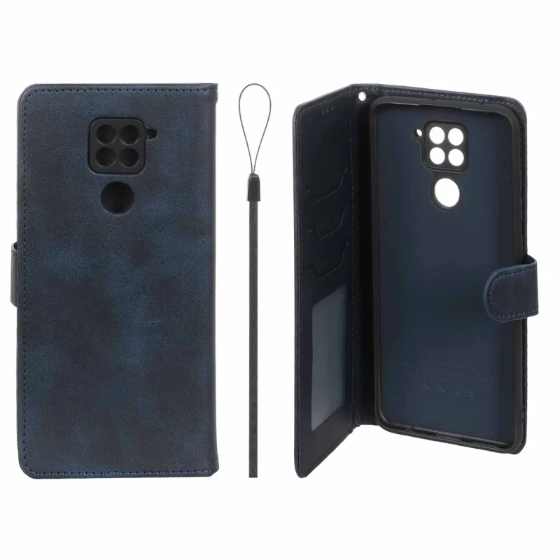 کیف موبایل مگنتی درجه یک داخل خز MNC Plus مدل Xiaomi Redmi Note 9 / Redmi 10X 5G / Redmi 10X Pro 5G - سرمه ای - تصویر 2