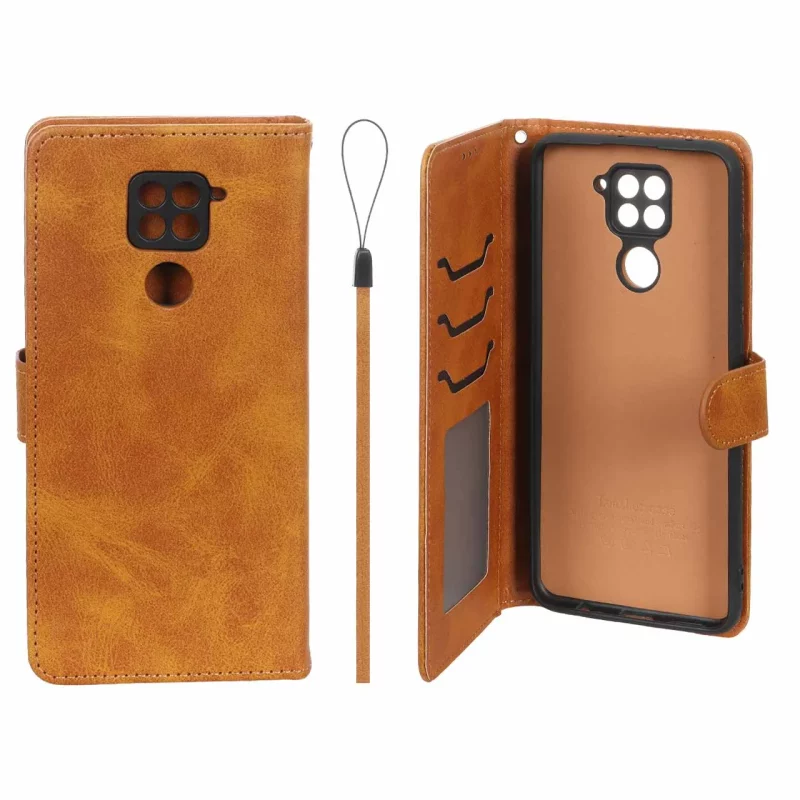 کیف موبایل مگنتی درجه یک داخل خز MNC Plus مدل Xiaomi Redmi Note 9 / Redmi 10X 5G / Redmi 10X Pro 5G - عسلی - تصویر 2