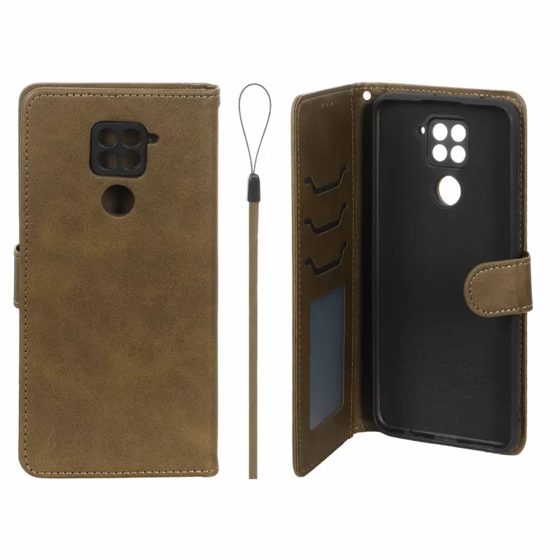 کیف موبایل مگنتی درجه یک داخل خز MNC Plus مدل Xiaomi Redmi Note 9 / Redmi 10X 5G / Redmi 10X Pro 5G - سبز زیتونی - تصویر 2