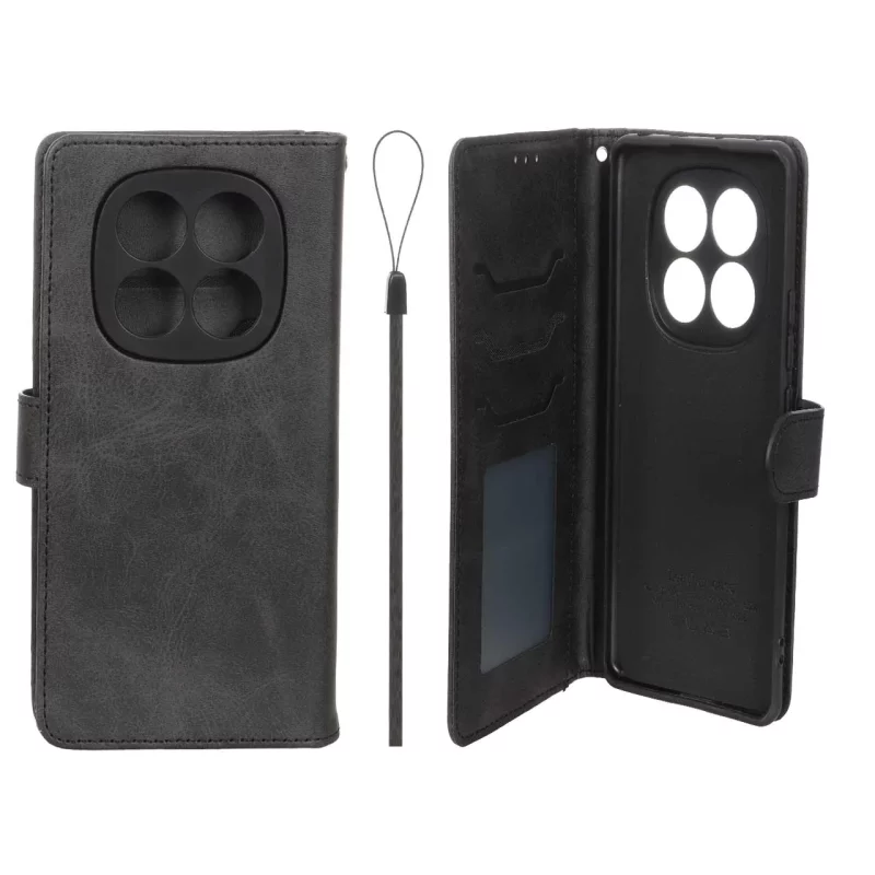 کیف موبایل مگنتی درجه یک داخل خز MNC Plus مدل Xiaomi Redmi Note 14 Pro 4G - مشکی - تصویر 2