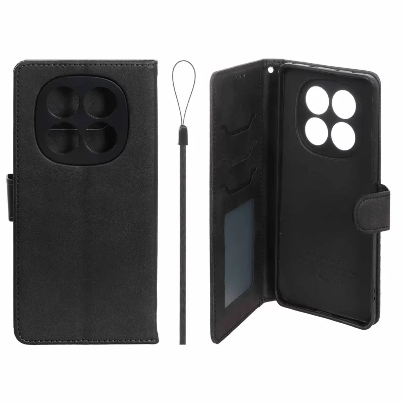 کیف موبایل مگنتی درجه یک داخل خز MNC Plus مدل Xiaomi Redmi Note 14 Pro 5G / Redmi Note 14 Pro Plus 5G / Poco X7 5G - مشکی - تصویر 2