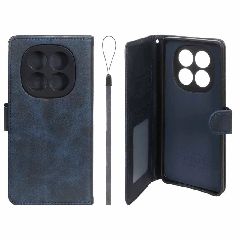 کیف موبایل مگنتی درجه یک داخل خز MNC Plus مدل Xiaomi Redmi Note 14 Pro 5G / Redmi Note 14 Pro Plus 5G / Poco X7 5G - سرمه ای - تصویر 2