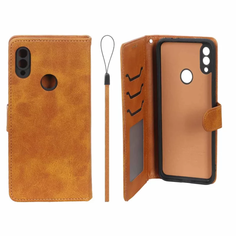 کیف موبایل مگنتی درجه یک داخل خز MNC Plus مدل Xiaomi Redmi Note 7 / Note 7 Pro / Note 7s - عسلی - تصویر 2