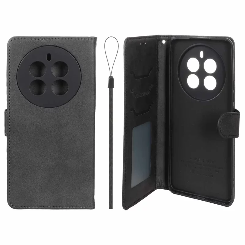 کیف موبایل مگنتی درجه یک داخل خز MNC Plus مدل Realme 12 Pro / Realme 12 Pro Plus - مشکی - تصویر 2